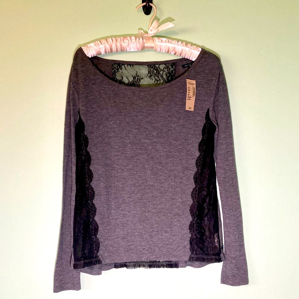 NWT XS American Eagle lace long sleeve top